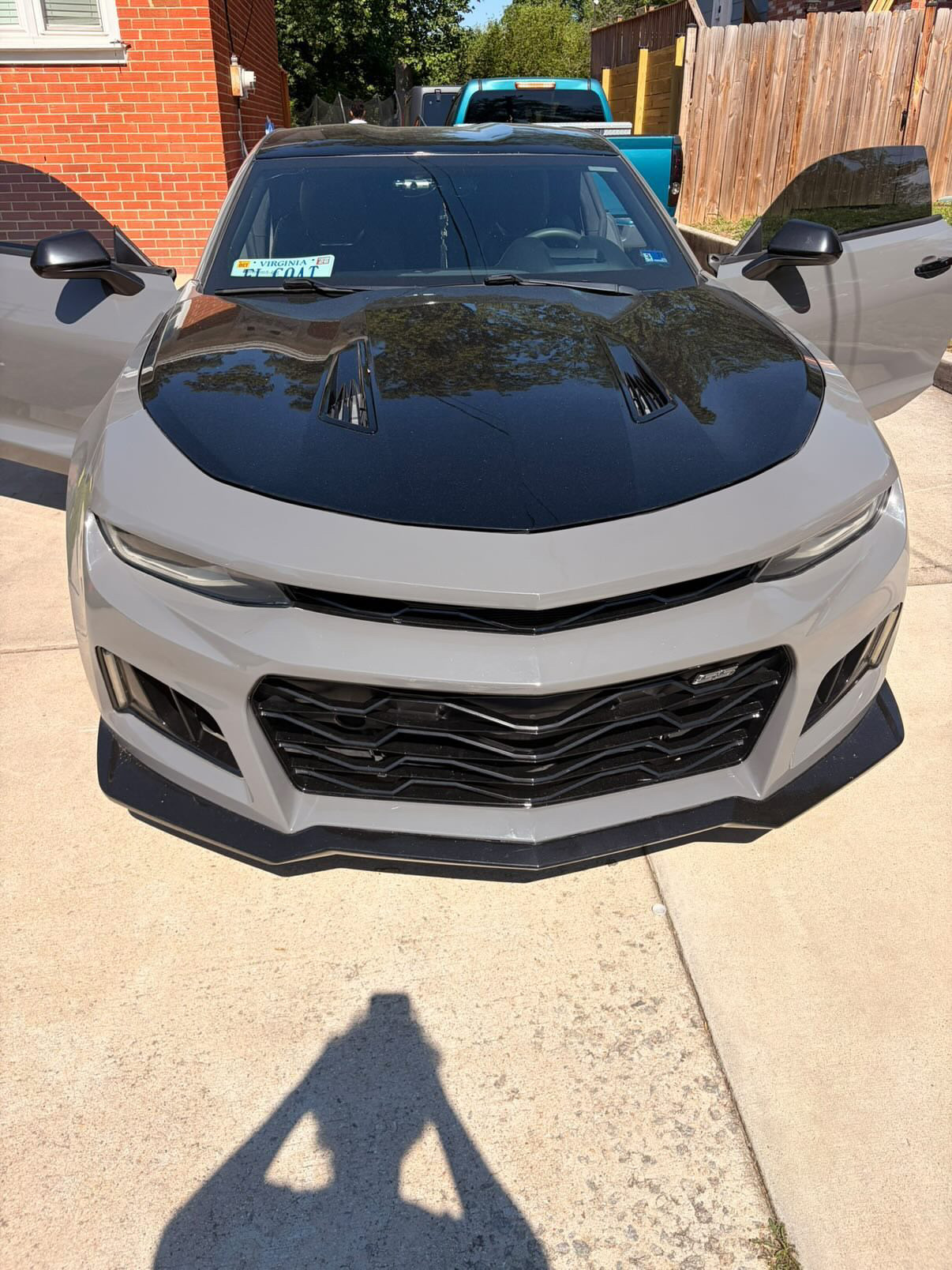 Gray Camaro ZL1 exterior front
